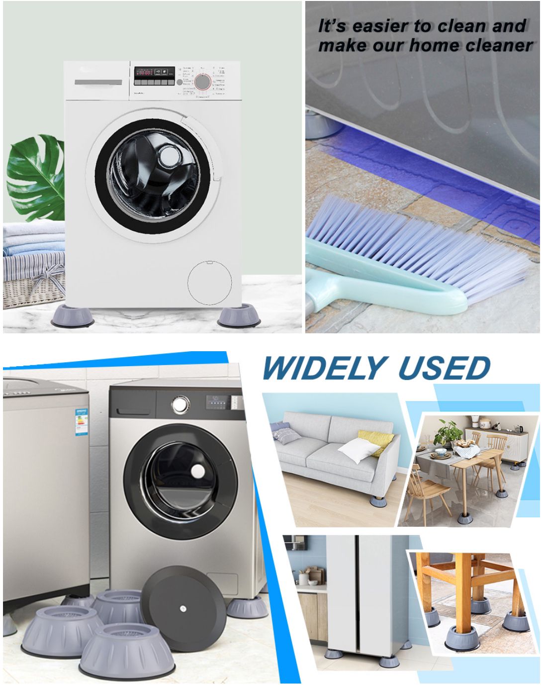 Anti Vibration Pad-Anti-vibration Pads For Washing Machine - 4 Pcs Shock Proof Feet