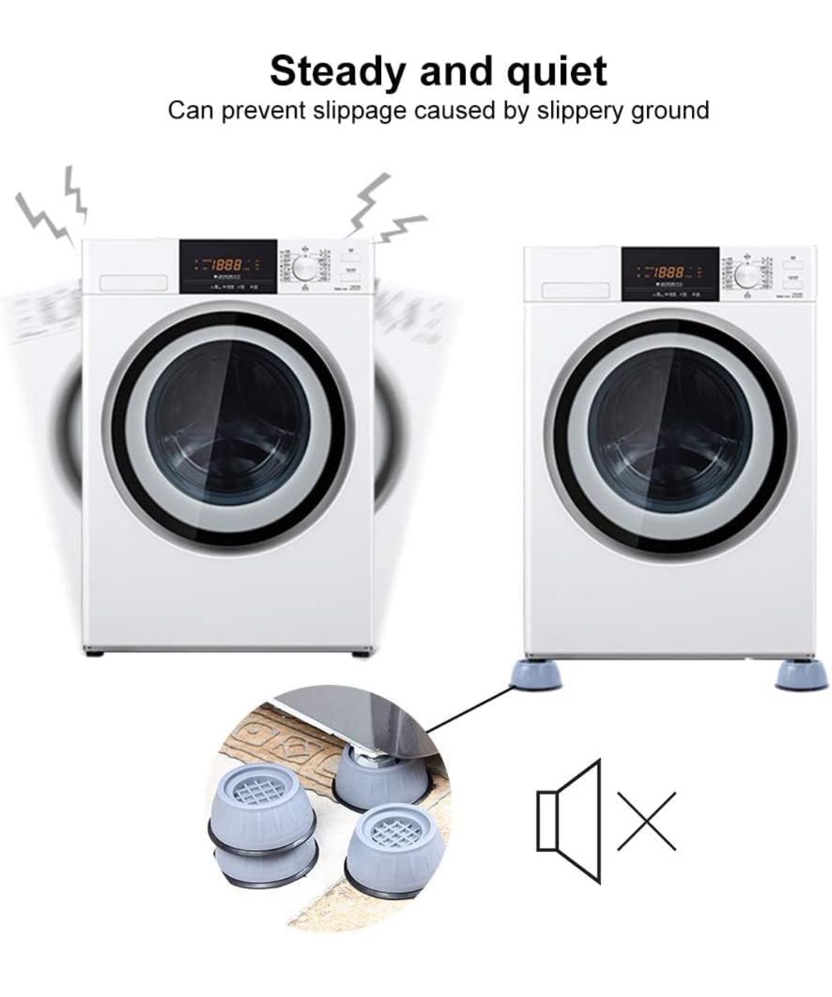 Anti Vibration Pad-Anti-vibration Pads For Washing Machine - 4 Pcs Shock Proof Feet